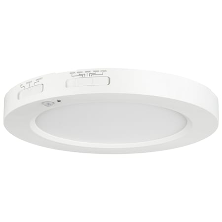 Sunlite 8-in. Round Mini Panel Motion Sensor, 13W, 1000 Lumens, 27K/30K/35K/40K/50K, 90 CRI, Dimmable, Wht 81327-SU